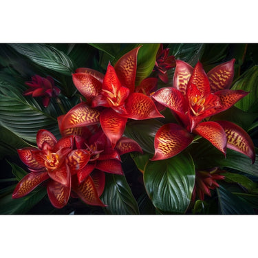 Canvas with Red Flowers